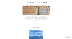 Desktop Screenshot of livewhatyouknow.org