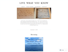 Tablet Screenshot of livewhatyouknow.org